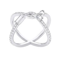 Oiritaly Ring Woman Swarovski 5373101 14 Henrietta Cross Metal Alloy
